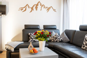 Lodge Ferienwohnung Reit im Winkl Küche Wohnzimmer